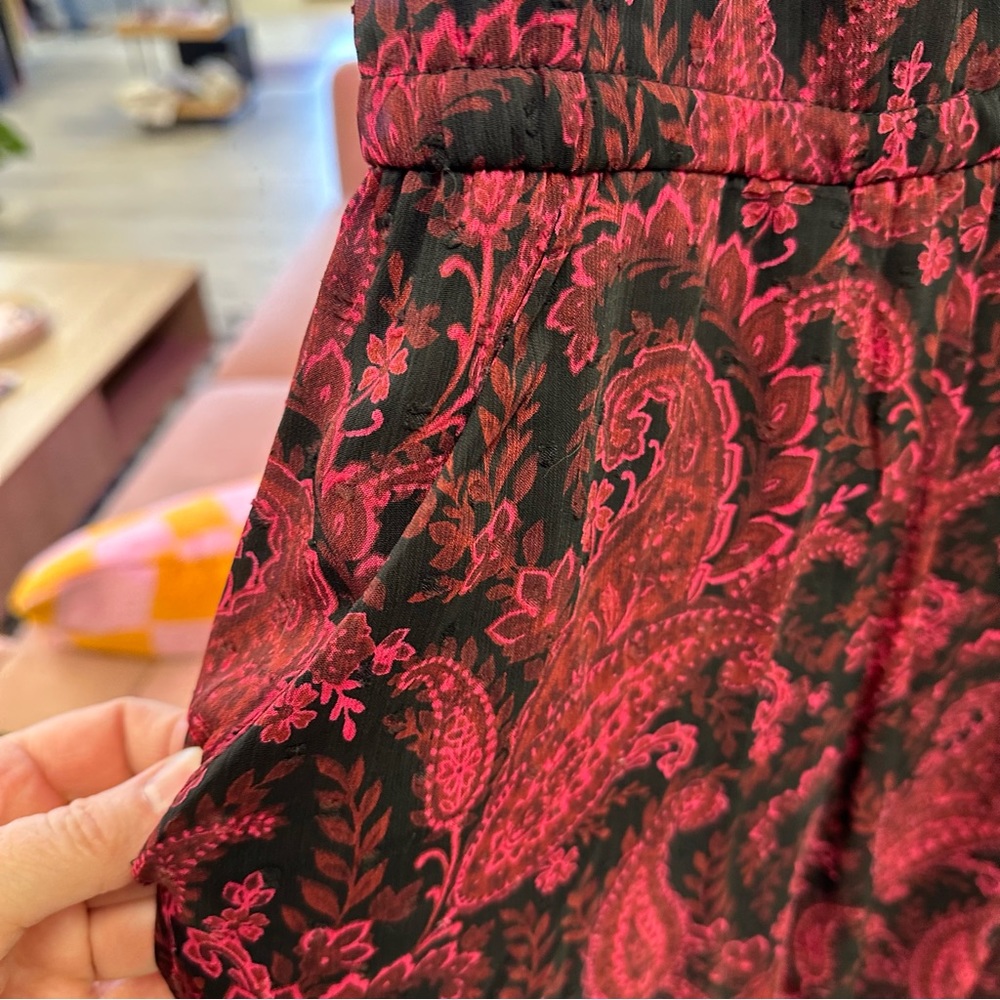 Torrid black and red paisley chiffon dress - Picture 8 of 10